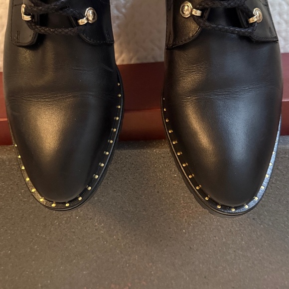 Massimo Dutti Black Lug sole s. 39 stud low boot - Picture 10 of 13